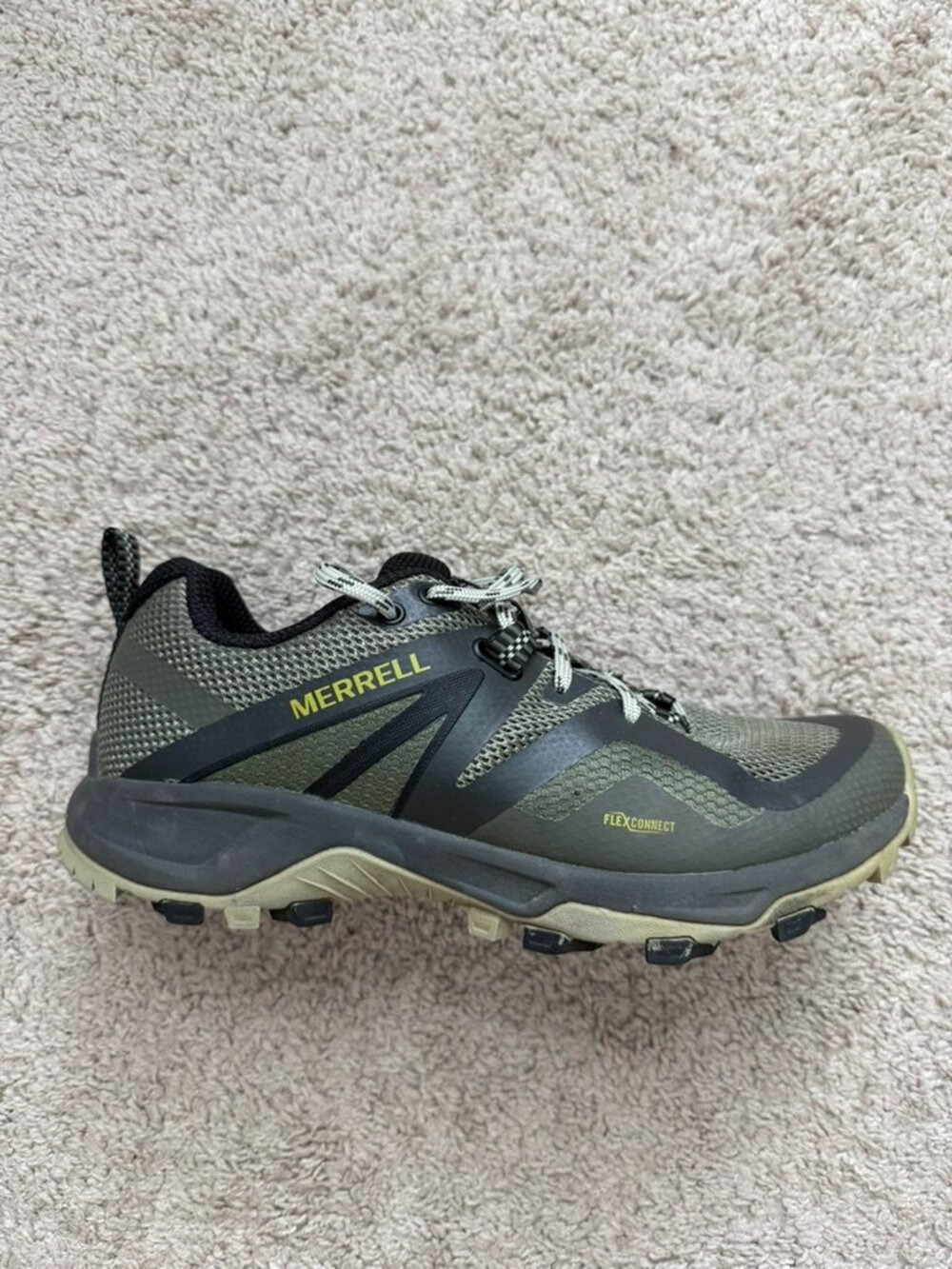 Merrell MQM Flex 2 Hiking Shoes Men's 7 Olive Green Trail